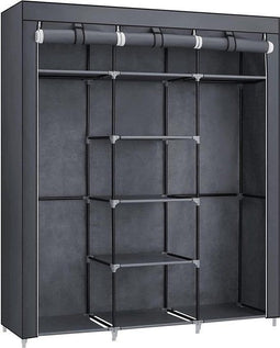 Garderobe Slaapkamermeubel Kast Kleding Opberg Organiser Grijs 175 x 150 x 45cm