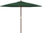 vidaXL - Parasol - met - houten - paal - 299x240 - cm - groen