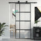 vidaXL - Schuifdeur - 90x205 - cm - gehard - glas - en - aluminium - zwart
