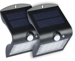 V-TAC VT-767-2-B Solar Wandlamp - 1.5W - 220 Lumen - IP65 Waterdicht - Zwart (2 stuks)