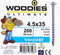 WOODIES® Ultimate Platverzonkenkopschroef Torx Verzinkt 4,5x35 Deeldraad VE=200 - 61545342