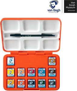 Van Gogh - Aquarelverf Pocket Box - 12 kleuren - feloranje