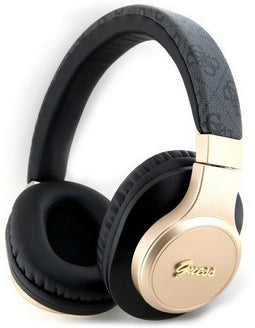 Guess 4G Script Logo - Over-Ear Bluetooth Koptelefoon - Bluetooth 5.3 32u batterijduur - Goud Zwart