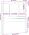 vidaXL - Hoofdbord - 95,5x4x100 - cm - massief - grenenhout - honingbruin