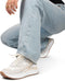 PS Poelman CHARU Dames Sneakers - Vetersluiting - Leer en Suède - Wit met beige