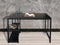 Bureau Stoer - computertafel - industrieel design - met opbergplanken - zwart