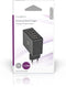 Nedis WCHAU481ABK - USB-wandlader - 4 poorten 2,4 A zwart