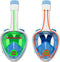 Atlantis Snorkelmasker - Full Face Masker - 180 graden zicht - L/XL - Wit/Blauw