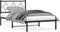 vidaXL - Bedframe - met - hoofdbord - metaal - zwart - 100x200 - cm