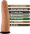 LOCK ON DYNAMITE 7 INCH DILDO WITH SUCTION CUP ADAPTER MOCHA