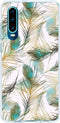 Hoesje Geschikt voor Huawei P30 Hoesje Siliconen - Design Backcover siliconen - Meerkleurig / Golden Peacock