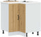 vidaXL - Keuken - hoekonderkast - Lucca - bewerkt - hout - artisanaal - eikenkleur