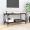 vidaXL - Tv-meubel - 80x33x41 - cm - bewerkt - hout - en - staal - bruin - eikenkleur