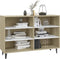 vidaXL - Dressoir - 103,5x35x70 - cm - spaanplaat - wit - en - sonoma - eikenkleurig