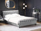 Beliani AVALLON - Waterbed - Grijs - Fluweel