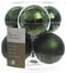3 stuks Kerstbal glas glans-mat diameter 8cm Dennen groen KSD