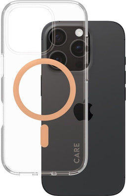 PanzerGlass CARE by PG Peachy MagS iPhone16 6.3 Pro - Soft case - Milieuvriendelijk - MagSafe geschikt