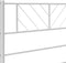 vidaXL - Hoofdbord - 90 cm - Staal - Wit