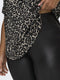 ONLY CARMAKOMA CARROOL COATED LEGGING NOOS - Curvy broek - Gecoate stretchy stof - Zwart