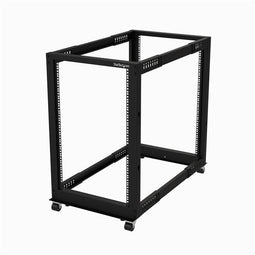 Startech.com 18U - Open frame rack - 4 stijlen verstelbare diepte - Zwart