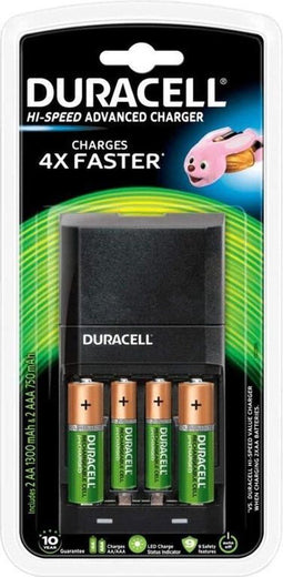 Duracell 5000394114524 - Batterijlader - AC 100-240V - Zwart (4 stuks)