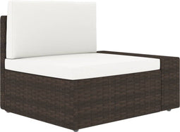 vidaXL - Hoekbank - met - linkerarmleuning - sectioneel - poly - rattan - bruin
