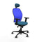 Piqueras y Crespo 2D036G1 - Bureaustoel - Verstelbare hoogte met armleuning - Blauw Groene benzine