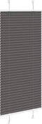 vidaXL - Plissé - rolgordijn - 55x100 - cm - stofbreedte - 54,4 - cm - polyester - zwart