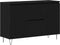 vidaXL - Dressoir - Zwart - Eiken - 101,5x35x70 - cm - Bewerkt - Hout