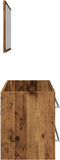 vidaXL - 2-delige - Badkamermeubelset - bewerkt - hout - oud - houtkleurig