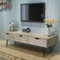 vidaXL - Tv-meubel - met - 3 - lades - 120x40x36 - cm - grijs