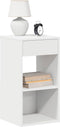 vidaXL - Nachtkastje - met - lade - 35x34x66,5 - cm - wit