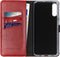 Selencia Hoesje Geschikt voor Samsung Galaxy A70 Hoesje Met Pasjeshouder - Selencia Echt Lederen Bookcase - Rood