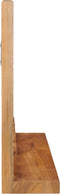 vidaXL - Wandspiegel - met - schap - 60x12x40 - cm - massief - teakhout