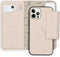 Selencia Hoesje Geschikt voor iPhone 12 Pro / 12 Hoesje Met Pasjeshouder - Selencia Llyr 2-in-1 Uitneembare Slang Bookcase - Wit