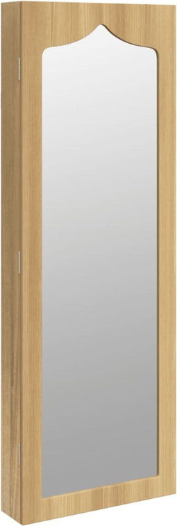 vidaXL - Sieradenkast - met - spiegel - wandgemonteerd - 37,5x10x106 - cm