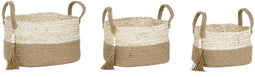 Basket spelset Home ESPRIT Natuurlijk Lichtbruin Jute Modern 41 x 30 x 33 cm (3 Onderdelen)