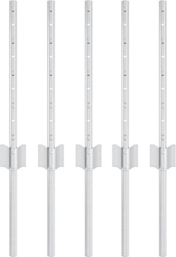 vidaXL - Hekpalen - 5 - stuks - U-Channel - 40 - cm - Gegalvaniseerd - Staal