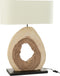 J-Line Lamp Ovaal Voet Hout Naturel L