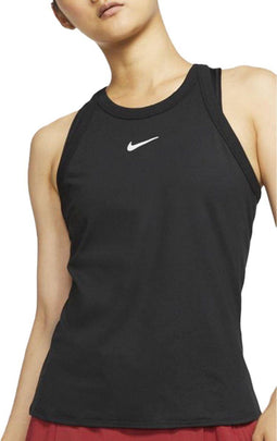 Nike Nkct Dry Tanktop - Tennis - Dames - Black/White - Maat L