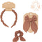 Mrs Ertha Haaraccessoires - Haarband + Scrunchie + Clip met strik - Rusted