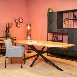 Eettafel Mia - Eetkamertafel mangohout - Eettafel ovaal 240 cm