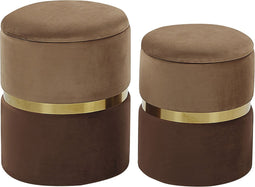 WICHITA - Poef - Bruin - Fluweel