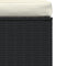 vidaXL - Driezitsbank - met - kussens - poly - rattan - zwart
