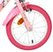 Eenhoorn Roze Kinderfiets - 35,5 cm - 3,5-5 jaar - Hand- & terugtraprem - Zijwieltjes - Verstelbaar zadel - Poppenzitje & mandje