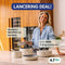Safecourt Kitchen 7-delige Pannenset - PFAS & PTFE vrij - Keramische coating - Beige (7 stuks)