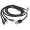 AccuCell 3IN1 USB datakabel - Oplader kabel - Geschikt voor USB-C iPhone Micro-USB - Zwart