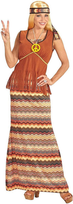 WIDMANN - Lang hippie kostuum voor vrouwen - XXL