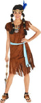Dressforfun Phoenix - vrouwenkostuum indianenvrouw - fluweelachtige jurk met ceintuur - XXL