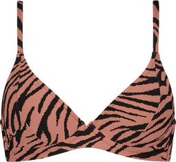 Beachlife Rose Zebra - BH-fit bikinitop met beugel - Maat 80E - Dierenprint